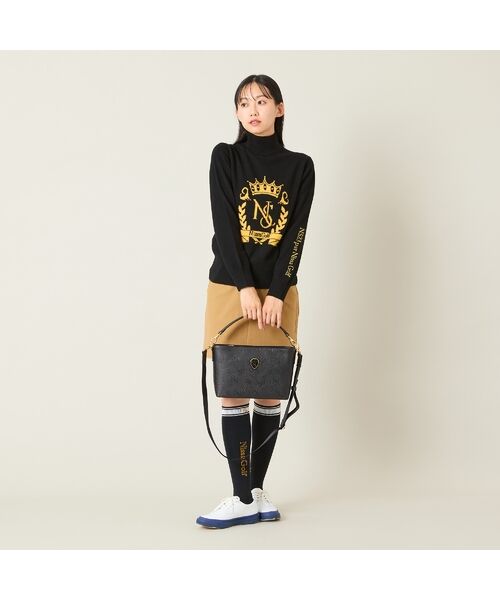 NS23 par Nissa Golf / エヌエス23・パー・ニッサゴルフ ニット・セーター | 【レディース】オリジナルロゴカシミヤインターシャニットセーター | 詳細5
