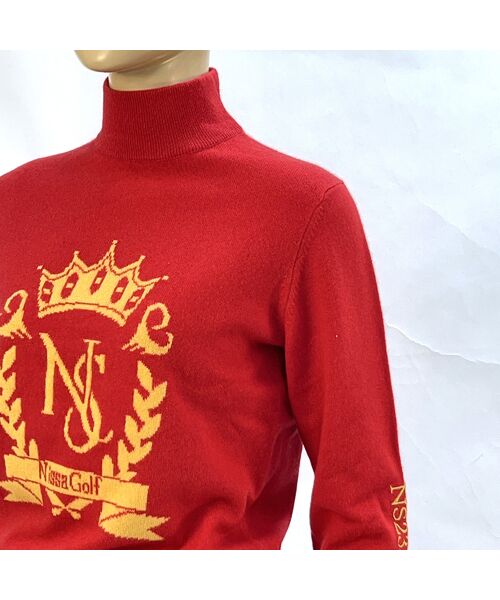 NS23 par Nissa Golf / エヌエス23・パー・ニッサゴルフ ニット・セーター | 【レディース】オリジナルロゴカシミヤインターシャニットセーター | 詳細6