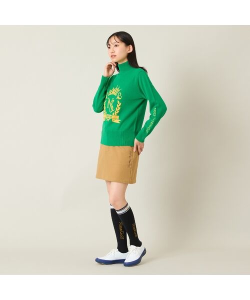 NS23 par Nissa Golf / エヌエス23・パー・ニッサゴルフ ニット・セーター | 【レディース】オリジナルロゴカシミヤインターシャニットセーター | 詳細13
