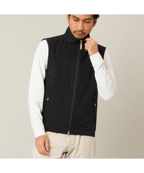 NS23 par Nissa Golf / エヌエス23・パー・ニッサゴルフ ベスト | 【Men's】バックロゴジップベスト（ブラック）
