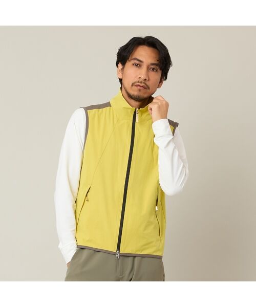 NS23 par Nissa Golf / エヌエス23・パー・ニッサゴルフ ベスト | 【Men's】バックロゴジップベスト（イエロー）