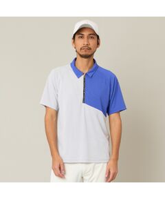 NS23 par Nissa Golf / エヌエス23・パー・ニッサゴルフ ポロシャツ | 【Men's】【吸湿速乾／UVカット】アシンメトリーメッシュポロ
