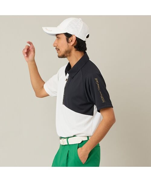 NS23 par Nissa Golf / エヌエス23・パー・ニッサゴルフ ポロシャツ | 【Men's】【吸湿速乾／UVカット】アシンメトリーメッシュポロ | 詳細1
