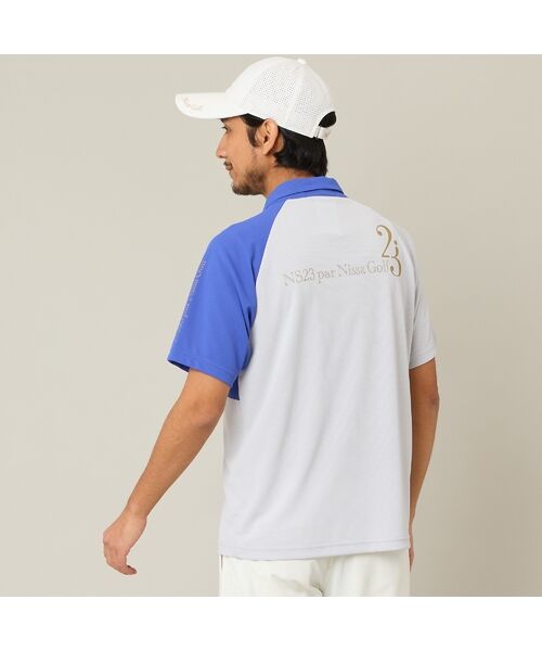 NS23 par Nissa Golf / エヌエス23・パー・ニッサゴルフ ポロシャツ | 【Men's】【吸湿速乾／UVカット】アシンメトリーメッシュポロ | 詳細9