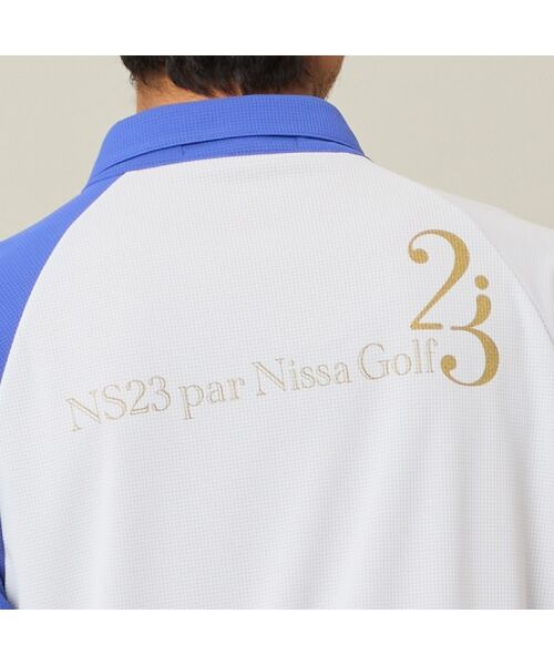 NS23 par Nissa Golf / エヌエス23・パー・ニッサゴルフ ポロシャツ | 【Men's】【吸湿速乾／UVカット】アシンメトリーメッシュポロ | 詳細10