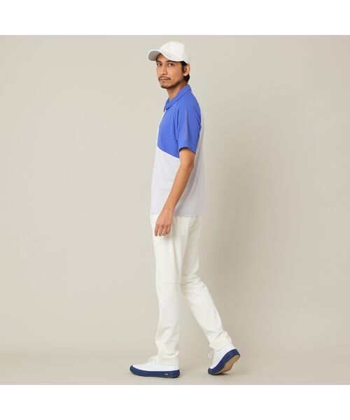 NS23 par Nissa Golf / エヌエス23・パー・ニッサゴルフ ポロシャツ | 【Men's】【吸湿速乾／UVカット】アシンメトリーメッシュポロ | 詳細11