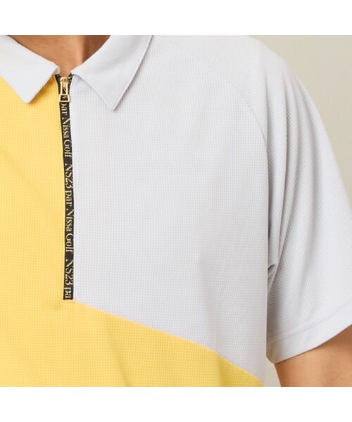 NS23 par Nissa Golf / エヌエス23・パー・ニッサゴルフ ポロシャツ | 【Men's】【吸湿速乾／UVカット】アシンメトリーメッシュポロ | 詳細14