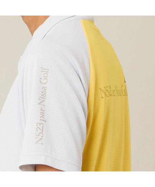 NS23 par Nissa Golf / エヌエス23・パー・ニッサゴルフ ポロシャツ | 【Men's】【吸湿速乾／UVカット】アシンメトリーメッシュポロ | 詳細15