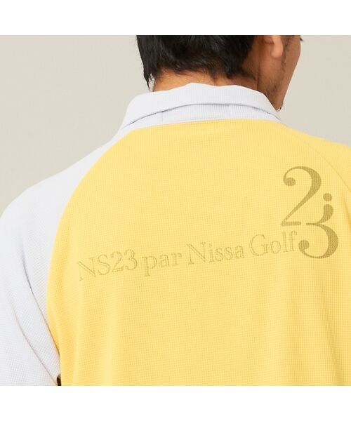 NS23 par Nissa Golf / エヌエス23・パー・ニッサゴルフ ポロシャツ | 【Men's】【吸湿速乾／UVカット】アシンメトリーメッシュポロ | 詳細16