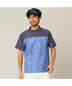 NS23 par Nissa Golf / エヌエス23・パー・ニッサゴルフ カットソー | 【Men's】【接触冷感／吸湿速乾】ロゴプリントモックネック