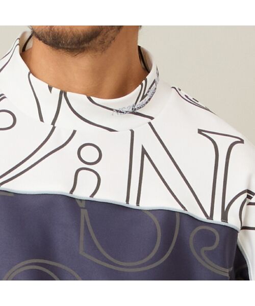 NS23 par Nissa Golf / エヌエス23・パー・ニッサゴルフ カットソー | 【Men's】【接触冷感／吸湿速乾】ロゴプリントモックネック | 詳細3