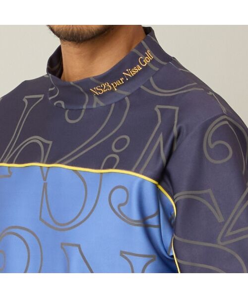 NS23 par Nissa Golf / エヌエス23・パー・ニッサゴルフ カットソー | 【Men's】【接触冷感／吸湿速乾】ロゴプリントモックネック | 詳細14