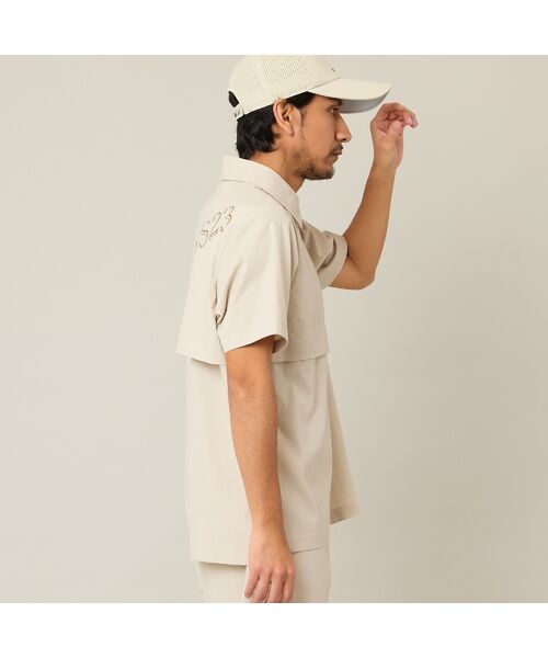 NS23 par Nissa Golf / エヌエス23・パー・ニッサゴルフ シャツ・ブラウス | 【Men's】【セットアップ可】【接触冷感／UVカット／撥水】ハーフZIPシャツ | 詳細3