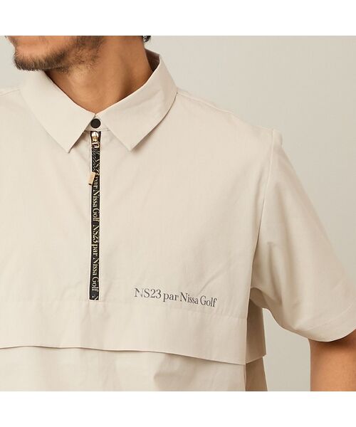 NS23 par Nissa Golf / エヌエス23・パー・ニッサゴルフ シャツ・ブラウス | 【Men's】【セットアップ可】【接触冷感／UVカット／撥水】ハーフZIPシャツ | 詳細4