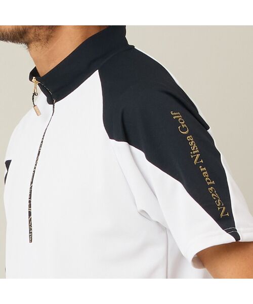 NS23 par Nissa Golf / エヌエス23・パー・ニッサゴルフ カットソー | 【Men's】【吸湿速乾／UVカット】アシンメトリーモックネック | 詳細4