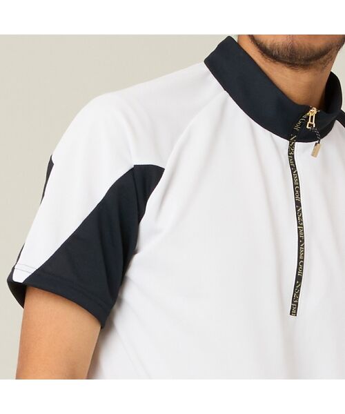 NS23 par Nissa Golf / エヌエス23・パー・ニッサゴルフ カットソー | 【Men's】【吸湿速乾／UVカット】アシンメトリーモックネック | 詳細5