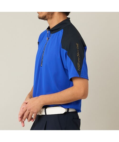 NS23 par Nissa Golf / エヌエス23・パー・ニッサゴルフ カットソー | 【Men's】【吸湿速乾／UVカット】アシンメトリーモックネック | 詳細13