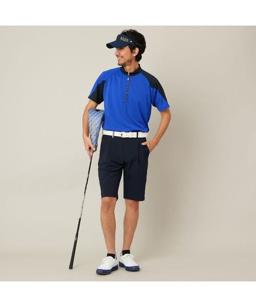 NS23 par Nissa Golf / エヌエス23・パー・ニッサゴルフ カットソー | 【Men's】【吸湿速乾／UVカット】アシンメトリーモックネック | 詳細15