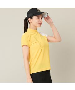 NS23 par Nissa Golf / エヌエス23・パー・ニッサゴルフ カットソー | 【Women's】【吸湿速乾／UVカット／エコ素材】切り替えモックネック