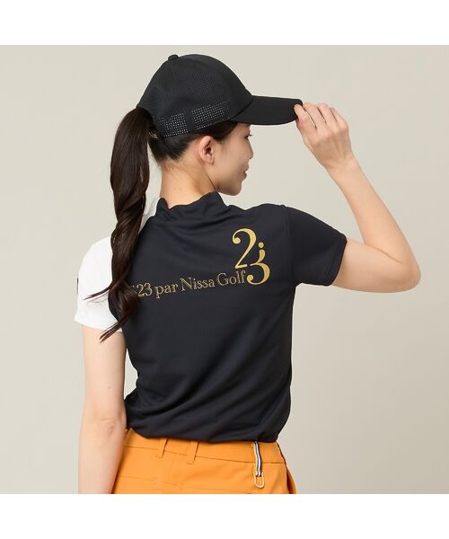 NS23 par Nissa Golf / エヌエス23・パー・ニッサゴルフ カットソー | 【Women's】【吸湿速乾／UVカット／エコ素材】切り替えモックネック | 詳細2
