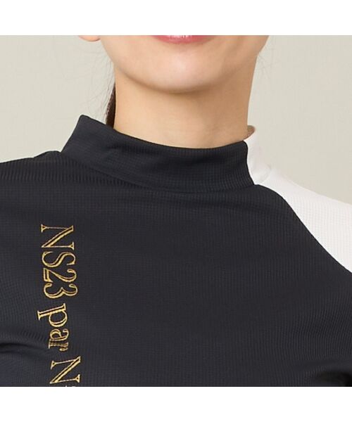 NS23 par Nissa Golf / エヌエス23・パー・ニッサゴルフ カットソー | 【Women's】【吸湿速乾／UVカット／エコ素材】切り替えモックネック | 詳細3