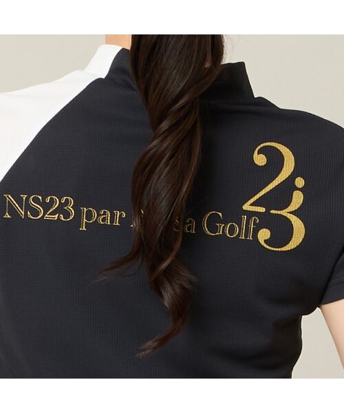 NS23 par Nissa Golf / エヌエス23・パー・ニッサゴルフ カットソー | 【Women's】【吸湿速乾／UVカット／エコ素材】切り替えモックネック | 詳細4