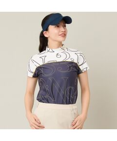NS23 par Nissa Golf / エヌエス23・パー・ニッサゴルフ カットソー | 【Women's】【接触冷感／吸湿速乾】ロゴプリントモックネック
