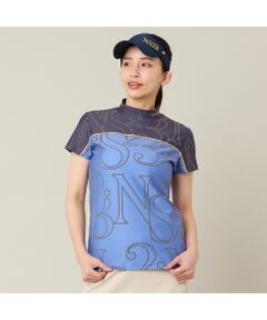NS23 par Nissa Golf / エヌエス23・パー・ニッサゴルフ カットソー | 【Women's】【接触冷感／吸湿速乾】ロゴプリントモックネック