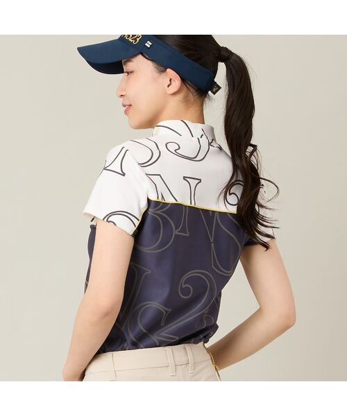 NS23 par Nissa Golf / エヌエス23・パー・ニッサゴルフ カットソー | 【Women's】【接触冷感／吸湿速乾】ロゴプリントモックネック | 詳細1