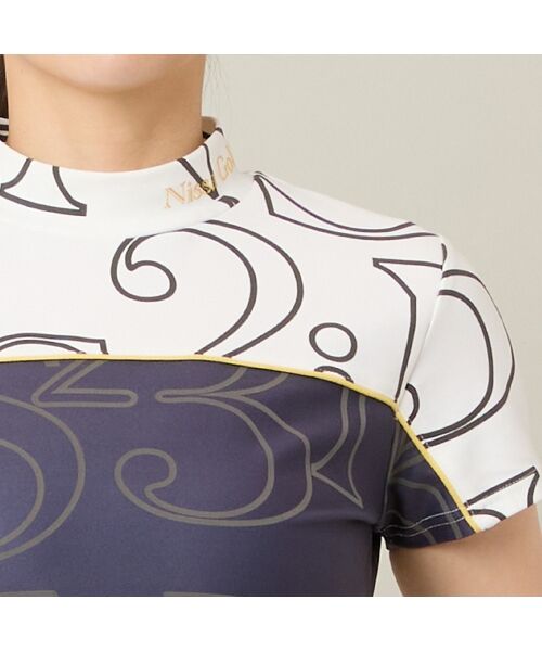 NS23 par Nissa Golf / エヌエス23・パー・ニッサゴルフ カットソー | 【Women's】【接触冷感／吸湿速乾】ロゴプリントモックネック | 詳細2