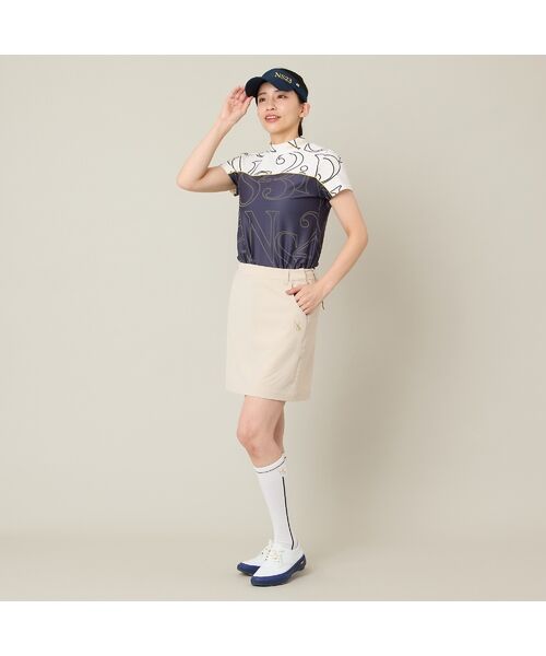 NS23 par Nissa Golf / エヌエス23・パー・ニッサゴルフ カットソー | 【Women's】【接触冷感／吸湿速乾】ロゴプリントモックネック | 詳細3