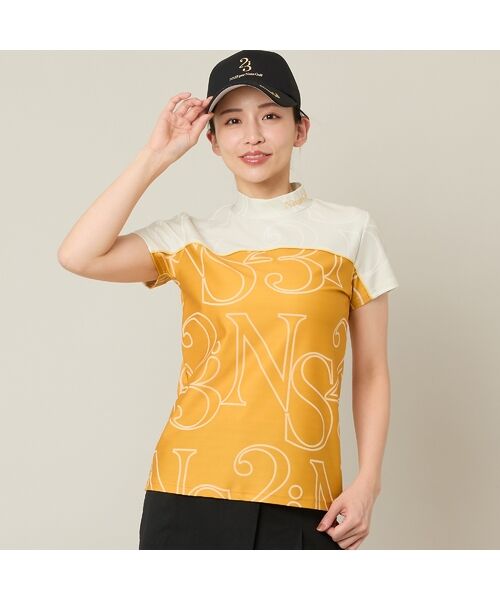 NS23 par Nissa Golf / エヌエス23・パー・ニッサゴルフ カットソー | 【Women's】【接触冷感／吸湿速乾】ロゴプリントモックネック | 詳細7