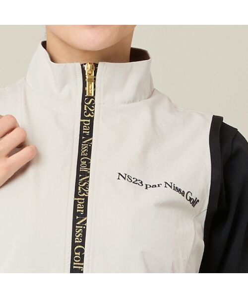 NS23 par Nissa Golf / エヌエス23・パー・ニッサゴルフ ベスト | 【Women's】バックギャザージップベスト | 詳細1