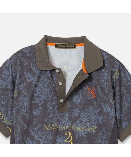 NS23 par Nissa Golf / エヌエス23・パー・ニッサゴルフ ポロシャツ | 【Men's】ミモザプリントポロシャツ | 詳細5