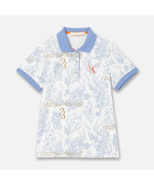 NS23 par Nissa Golf / エヌエス23・パー・ニッサゴルフ ポロシャツ | 【Women's】【接触冷感】ミモザプリントポロ | 詳細1