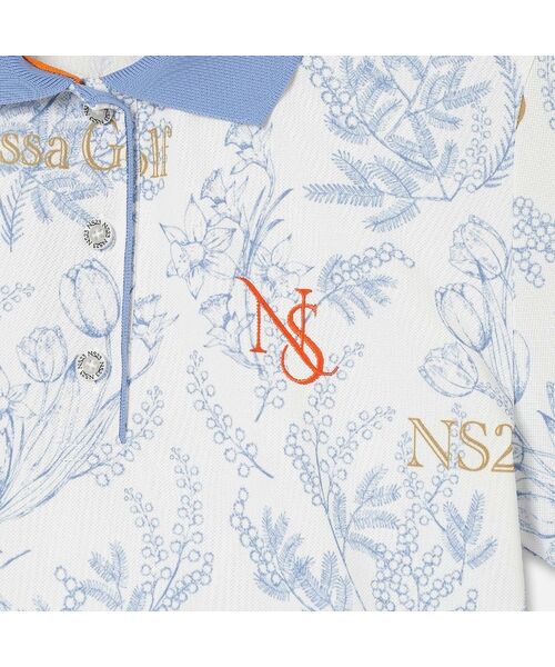NS23 par Nissa Golf / エヌエス23・パー・ニッサゴルフ ポロシャツ | 【Women's】【接触冷感】ミモザプリントポロ | 詳細4
