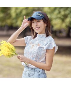 NS23 par Nissa Golf / エヌエス23・パー・ニッサゴルフ カットソー | 【Women's】ミモザプリントモックネック