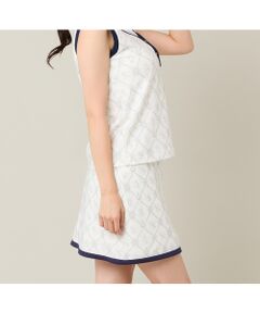 NS23 par Nissa Golf / エヌエス23・パー・ニッサゴルフ ミニ・ひざ丈スカート | 【Women's】【セットアップ可】マリーンプリントスカート