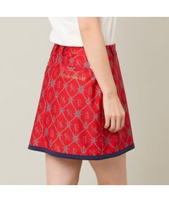 NS23 par Nissa Golf / エヌエス23・パー・ニッサゴルフ ミニ・ひざ丈スカート | 【Women's】【セットアップ可】マリーンプリントスカート