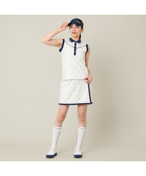 NS23 par Nissa Golf / エヌエス23・パー・ニッサゴルフ ミニ・ひざ丈スカート | 【Women's】【セットアップ可】マリーンプリントスカート | 詳細2