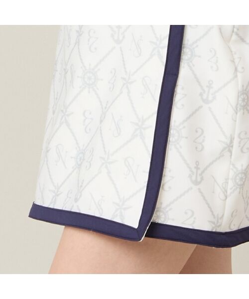 NS23 par Nissa Golf / エヌエス23・パー・ニッサゴルフ ミニ・ひざ丈スカート | 【Women's】【セットアップ可】マリーンプリントスカート | 詳細4