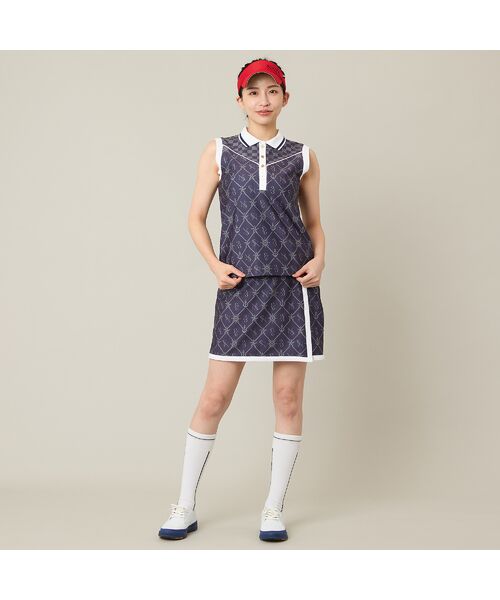 NS23 par Nissa Golf / エヌエス23・パー・ニッサゴルフ ミニ・ひざ丈スカート | 【Women's】【セットアップ可】マリーンプリントスカート | 詳細7