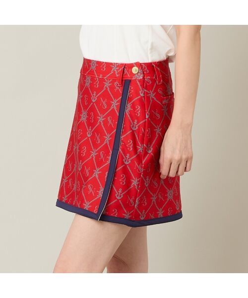 NS23 par Nissa Golf / エヌエス23・パー・ニッサゴルフ ミニ・ひざ丈スカート | 【Women's】【セットアップ可】マリーンプリントスカート | 詳細13