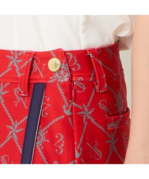 NS23 par Nissa Golf / エヌエス23・パー・ニッサゴルフ ミニ・ひざ丈スカート | 【Women's】【セットアップ可】マリーンプリントスカート | 詳細14