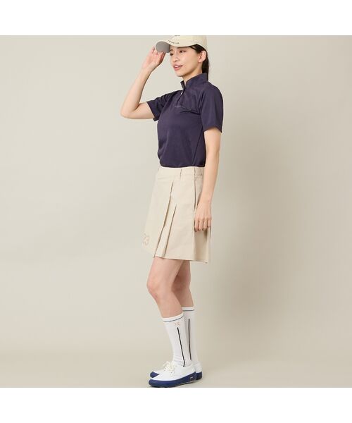 NS23 par Nissa Golf / エヌエス23・パー・ニッサゴルフ ショート・ハーフ・半端丈パンツ | 【Women's】【接触冷感／UVカット／撥水】ストレッチプリーツキュロット | 詳細4