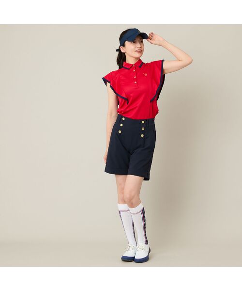 NS23 par Nissa Golf / エヌエス23・パー・ニッサゴルフ カットソー | 【Women's】【吸水速乾】ラッフルスリーブプルオーバー | 詳細8