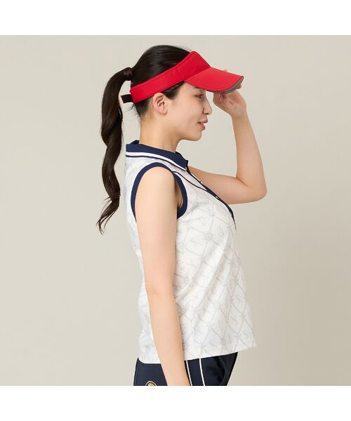 NS23 par Nissa Golf / エヌエス23・パー・ニッサゴルフ カットソー | 【Women's】【セットアップ可】マリーンプリントノースリーブ | 詳細2