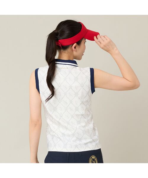 NS23 par Nissa Golf / エヌエス23・パー・ニッサゴルフ カットソー | 【Women's】【セットアップ可】マリーンプリントノースリーブ | 詳細3