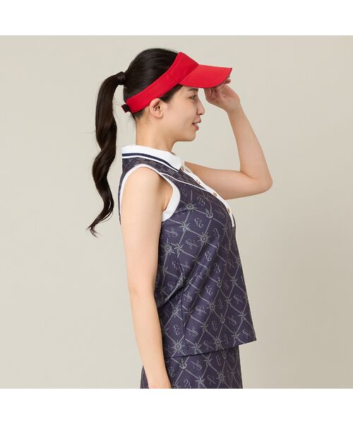 NS23 par Nissa Golf / エヌエス23・パー・ニッサゴルフ カットソー | 【Women's】【セットアップ可】マリーンプリントノースリーブ | 詳細9