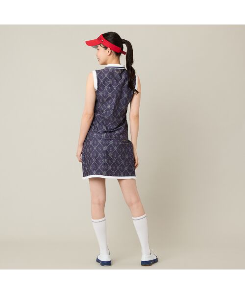 NS23 par Nissa Golf / エヌエス23・パー・ニッサゴルフ カットソー | 【Women's】【セットアップ可】マリーンプリントノースリーブ | 詳細13